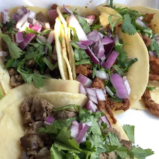 Tacos, of course!  Steak &amp; marinated pork