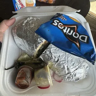 What you get with burrito