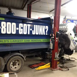 Installing kingpins, exhaust manifolds ext.