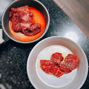 12. Umami Explosion (chuck flap marinated w/ sesame soy blend) + 10. Serious Eats (marinated boneless short rib) / $32.99 AYCE