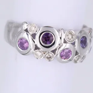 Purple sapphires in sterling silver.  How fun!!!