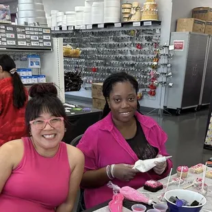 Barbie treat box class: having fun preparing our goodies