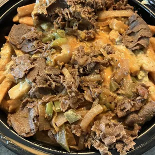 Philly steak loaded fries xl