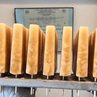 a row of ice lollies