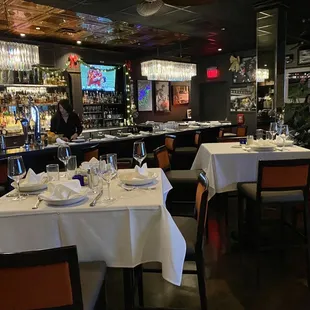 One of their dining rooms.