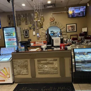 You can see the kitchen