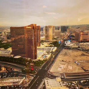 View of strip facing south