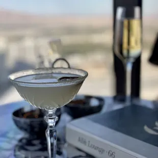 a glass of champagne