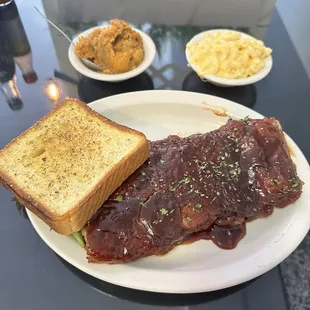 ribs + candied yams + mac n cheese