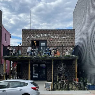 Outside: front of brewery