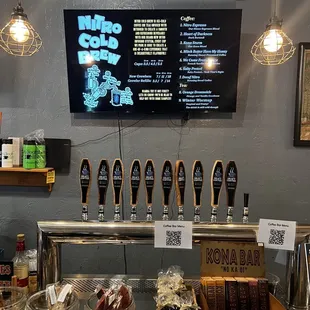 a coffee shop counter