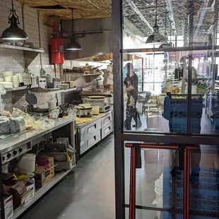 Love this place.  Here's the kitchen.  You can see everything.