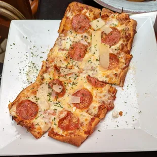 Pepperoni flatbread.