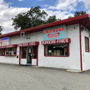 the front of the building