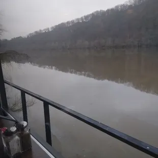 the view of the river from the deck