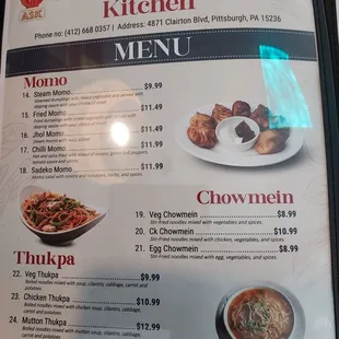Menu page 2