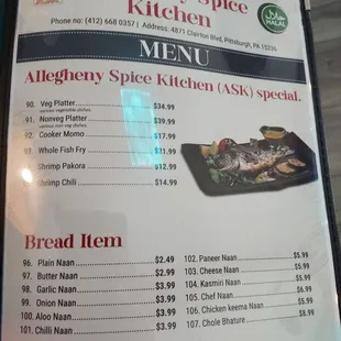 Menu page 8