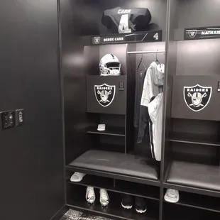 Derrick Carr locker. From the stadium tour