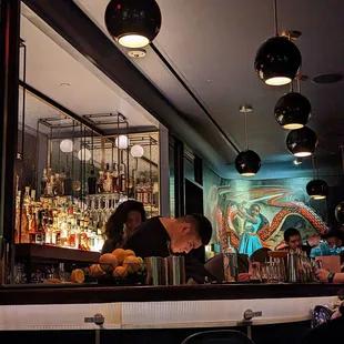 Clean and fresh bar area