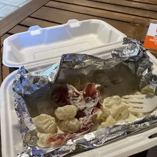 Gnocchi with Gorgonzola and prosciutto