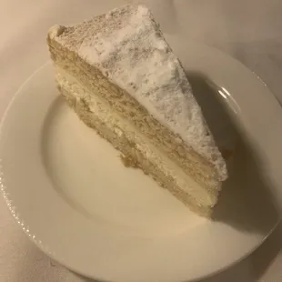 a slice of cake on a plate