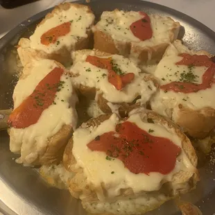 a plate of appetizers on a table