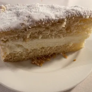 a piece of cake on a plate