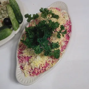 Beets, cabbage &amp; beans cold salad