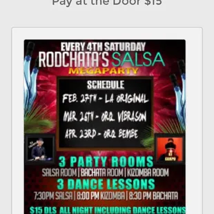 Salsa Saturday flyer