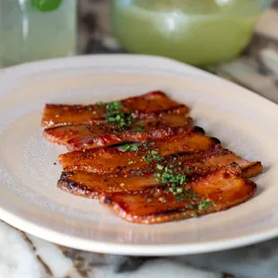 NEUSKE THICK CUT BACON
Maple brown sugar, allepo

Available for brunch every Saturday and Sunday in downtown St. Pete