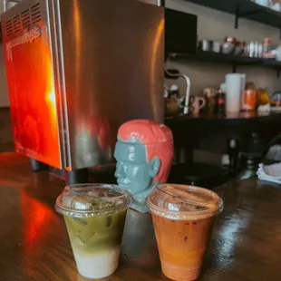 Iced Matcha Latte, and Iced Caramel Latte.
