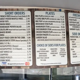 Full menu