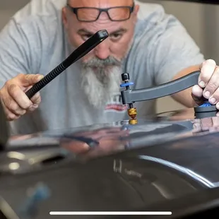 In addition to collision repair, we also handle hail damage, and small dent / ding repair.