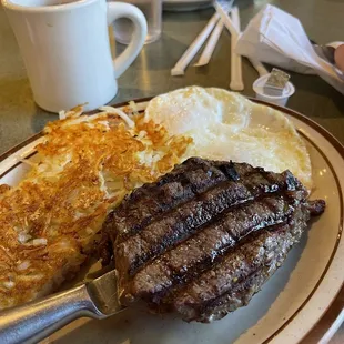 Steak and eggs