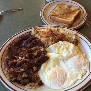 Corn Beef Hash and Eggs