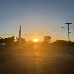Watching Sunset from front of the inn