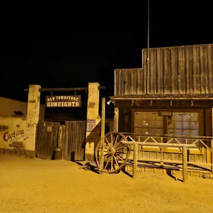 Old Tombstone gun fights is located on the street behind the Inn by the trolley.
