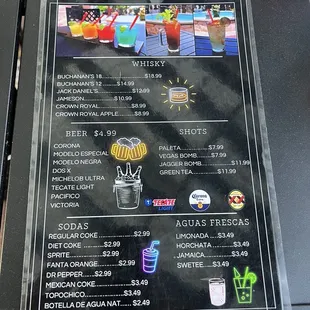 sushi and sashimi, menu