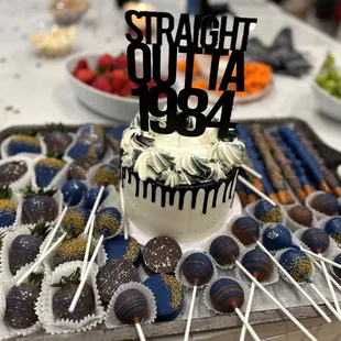 Treats made by Tashia.  Cake not included.