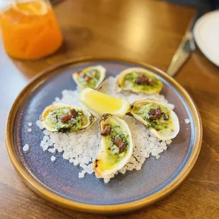 Baked oysters
