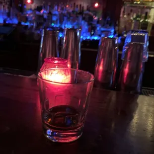 ambience from the candles at the bar that making the drinking experience better and more chill