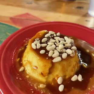 Flan, tasty but overpriced, small portion