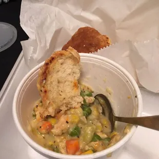 $8.50 pot pie!! Tiny portion &amp; flavor is just ok.