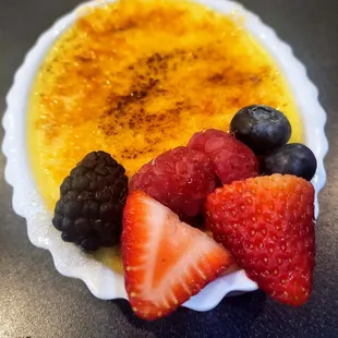 House Made Creme Brulee with Fresh Berries