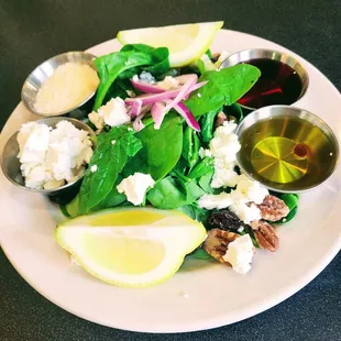 Alley Cat Salad with Oil, Ranch, Balsamic, Goats Cheese &amp; Parmesan