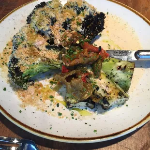 Grilled Broccoli Caesar Salad