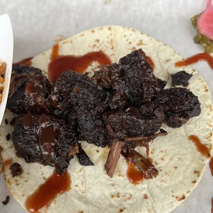 Burnt end one meat platter