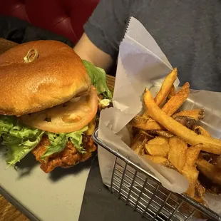 Mutha clucker chicken with fries