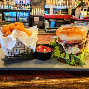 Try the Drunken Pig burger!