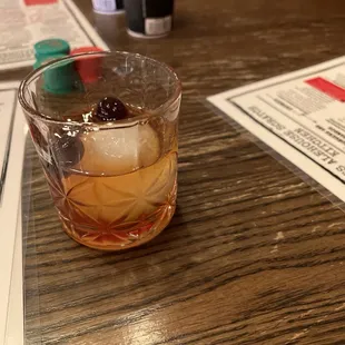 Not For Karen&apos;s - old fashioned over an apple cider ice ball